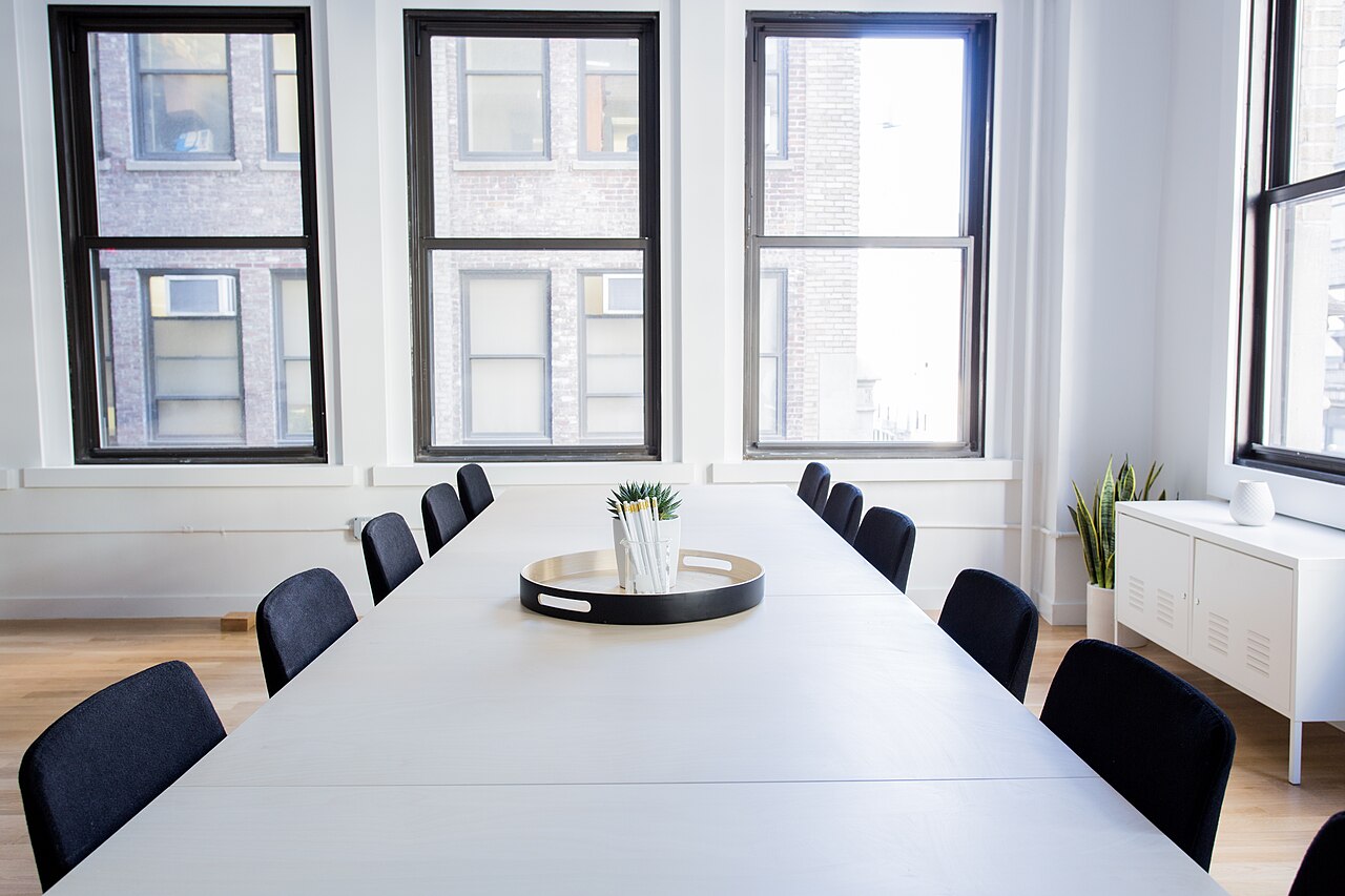 An empty meeting room in New York, United States; a representative office. File photo; not the reported event.